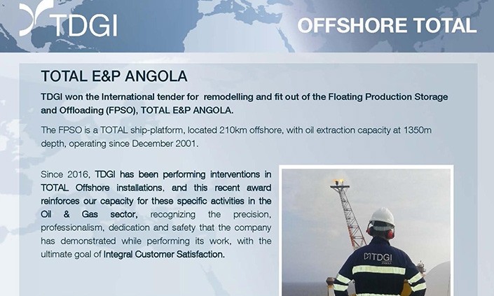 TOTAL E&P ANGOLA. TDGI Portugal