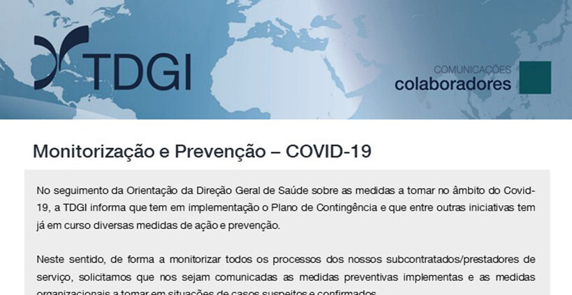 Práticas e cuidados - Monitorização e Prevenção de COVID-19