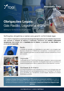 gás radão, qai, legionella
