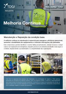 Newsletter_TDGI_Manutenção - Melhoria Contínua